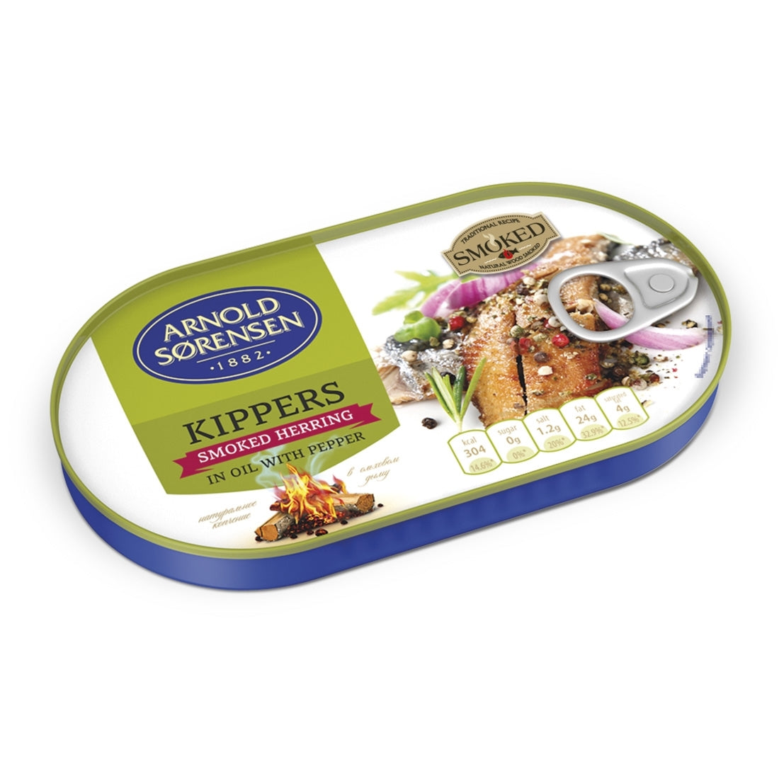 Kippers in Oil with Pepper 110g - Arnold Sorensen