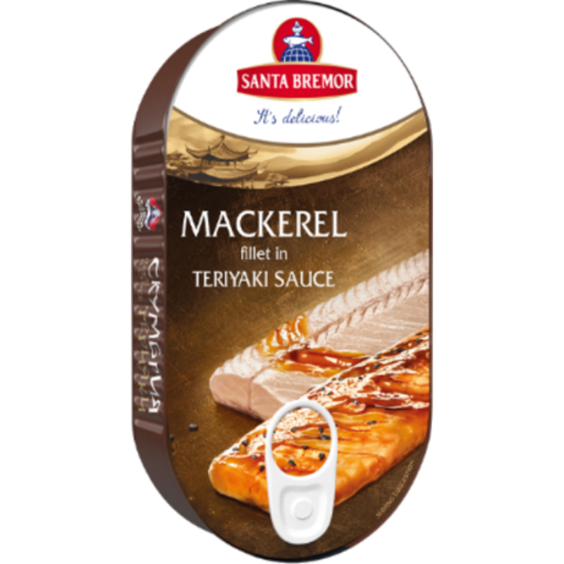 Mackerel Fillet in Teriyaki Sauce 175g - Santa Bremor