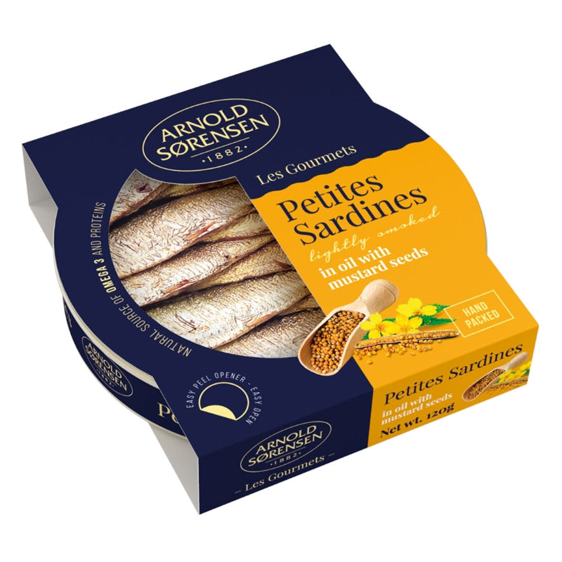 Sardines in Oil with Mustard Seeds 120g - Arnold Sorensen