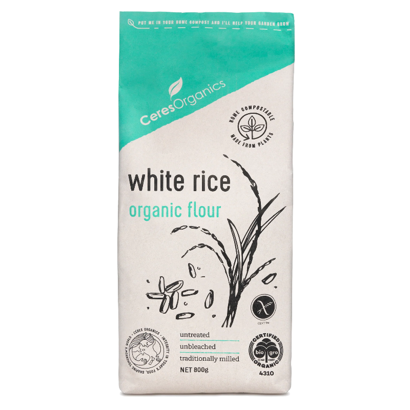 Organic White Rice Flour 800g (CeresOrganics)