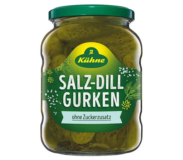 Salt Dill Gherkins 650g - Kuhne