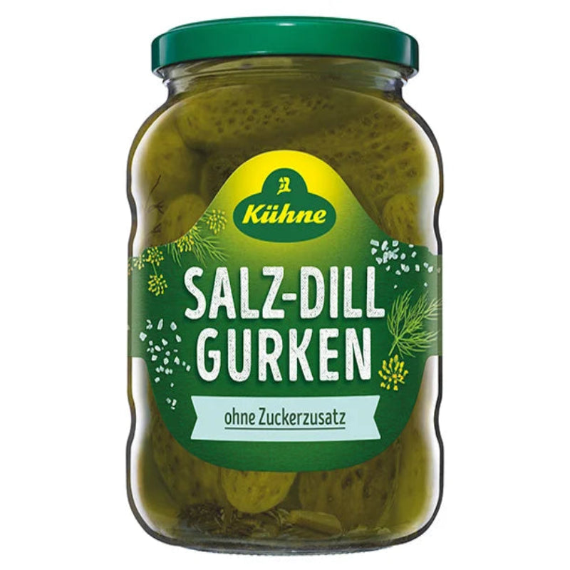 Salt Dill Gherkins 650g - Kuhne