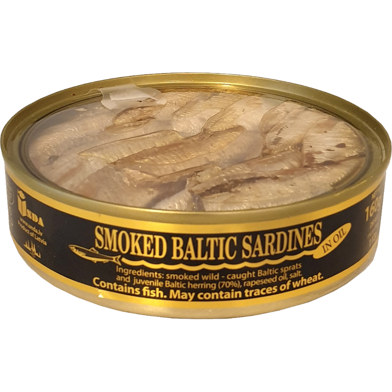 Sardines Smoked Baltic in Oil 160g - Unda