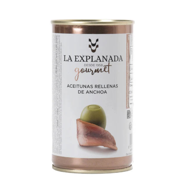 Olives Stuffed with Anchovy 350g - La Explanada