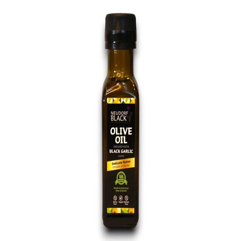 Black Garlic Infused Olive Oil 100ml - Neudorf Black