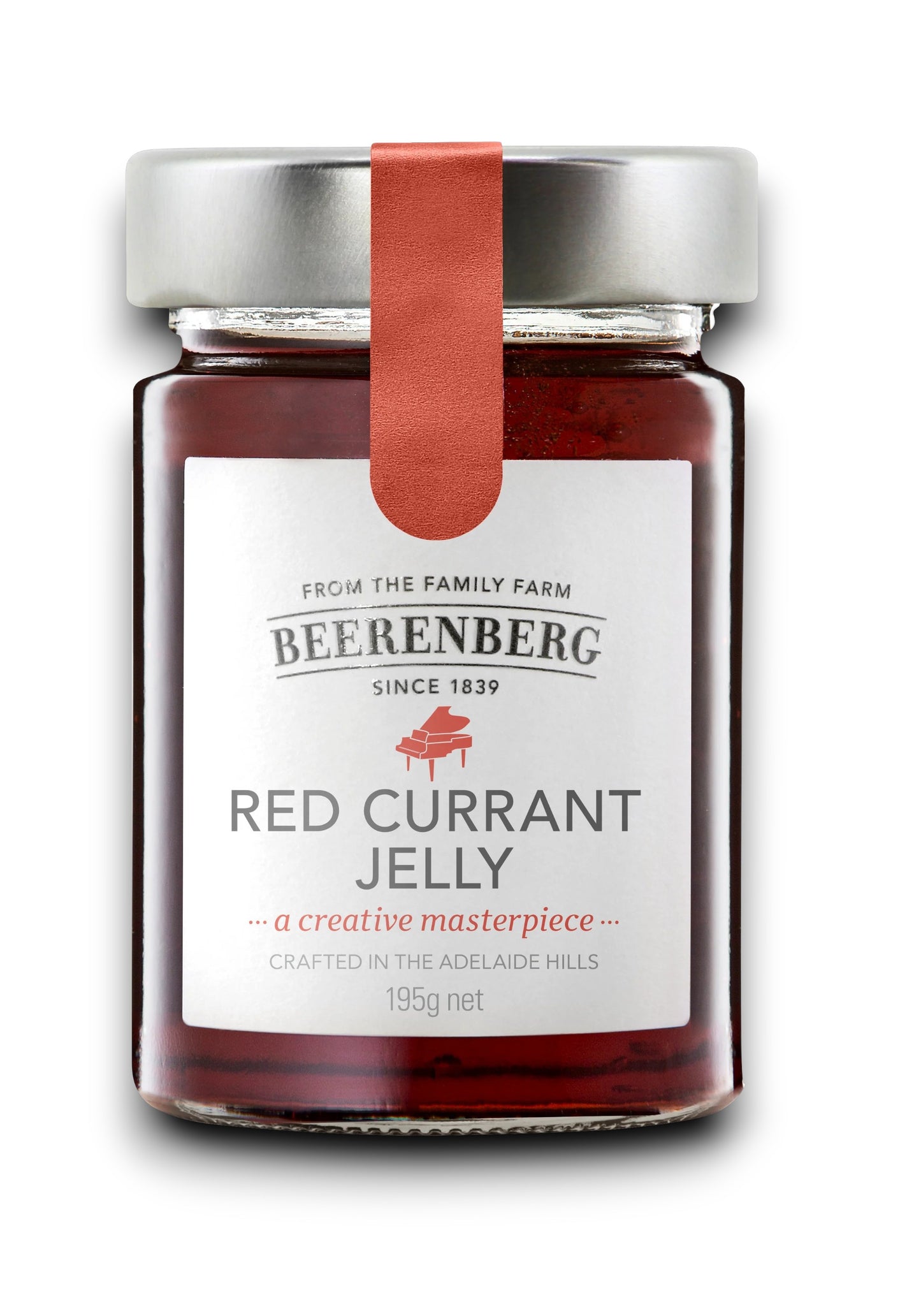 Red Currant Jelly 195g (Gluten Free. Vegan) - Beerenberg