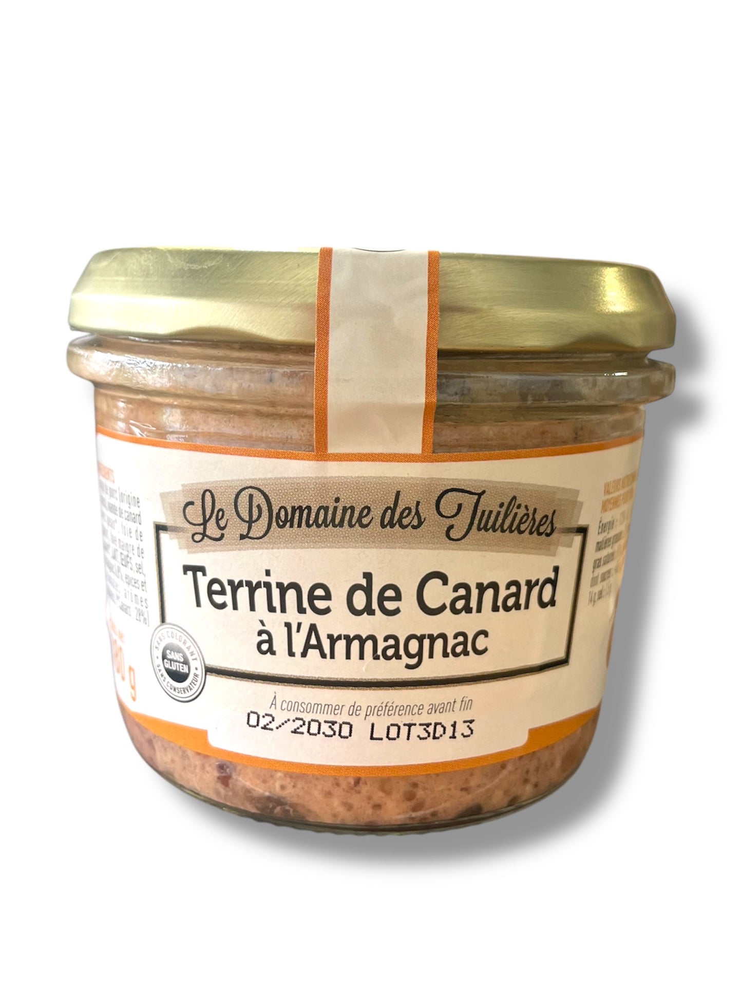 Duck Terrine with Armagnac 180g - Le domaine des Tuilieres