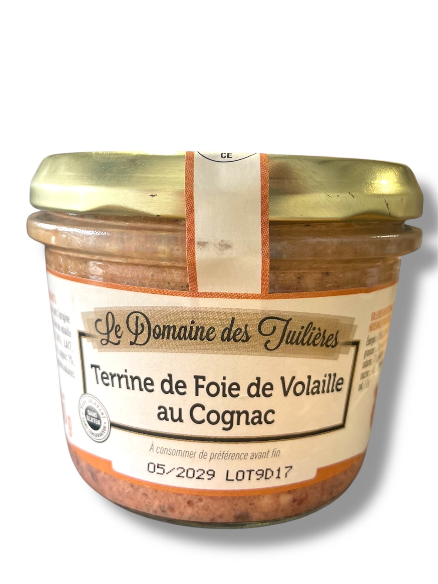 Poultry Liver Terrine with Cognac 180g - Le domaine des Tuilieres