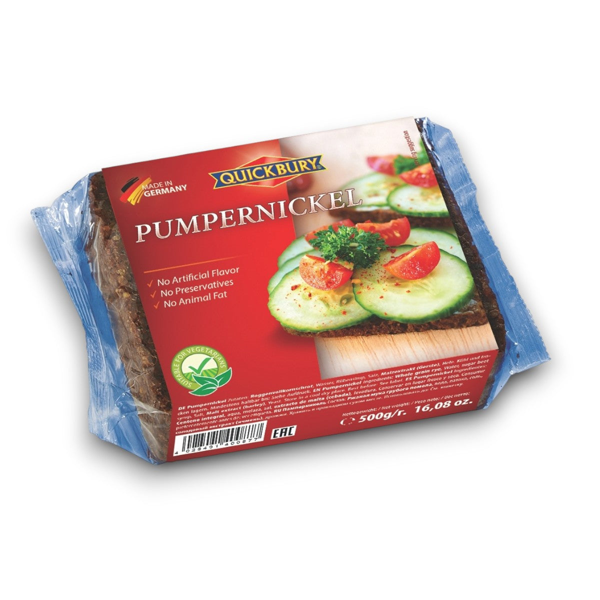 Pumpernickel Bread 500g - Quickbury