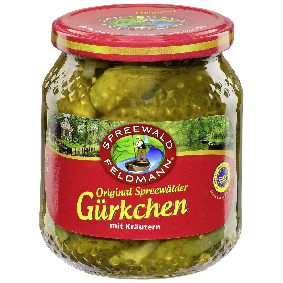 Pickled Gherkins with Herbs 530g - Spreewald