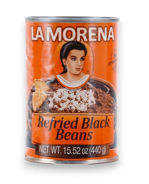 Refined Black Beans 440g - La Morena