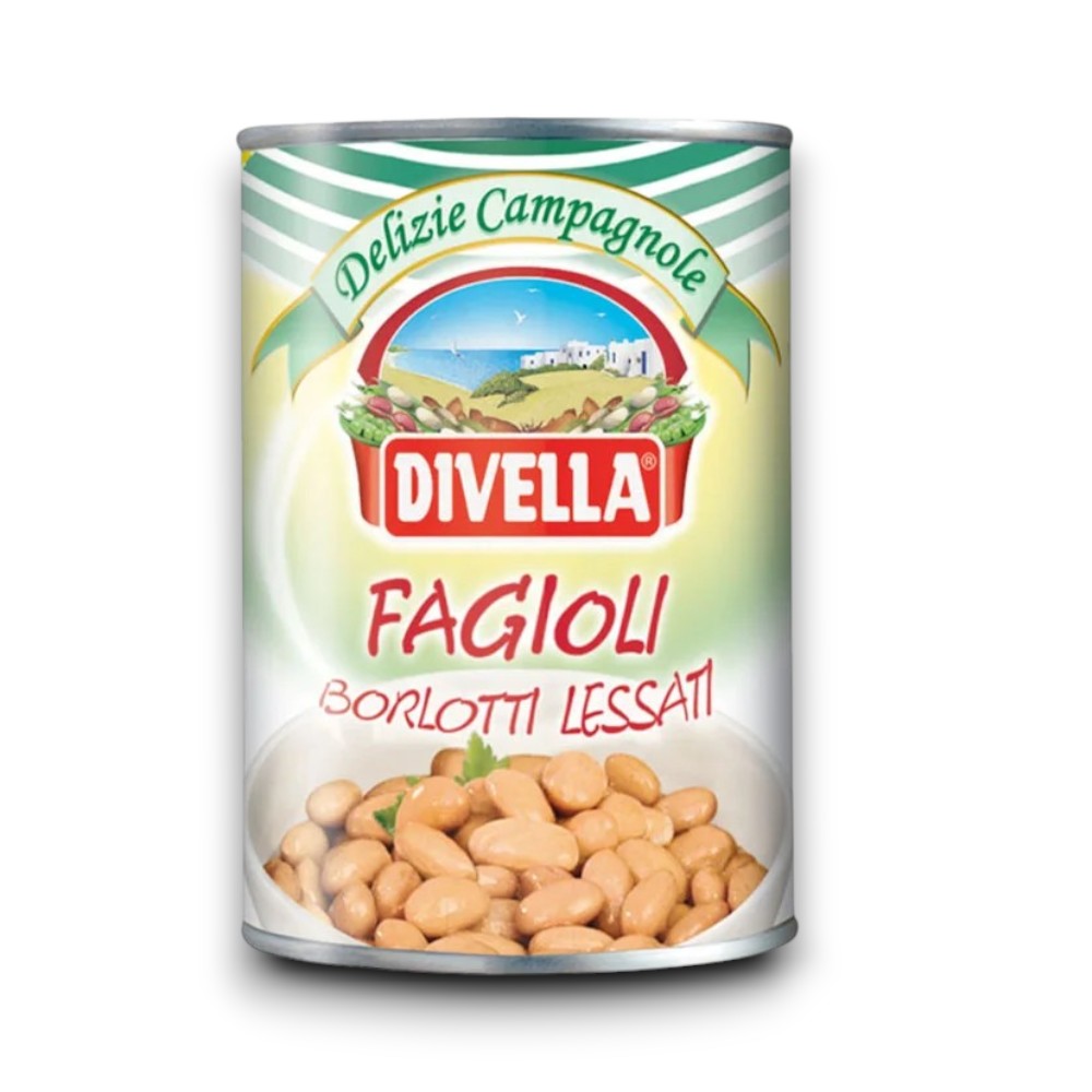 Boiled Borlotti Beans 400g - Divella