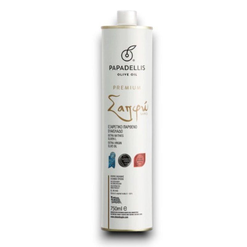 Sapfo Premium Extra Virgin Olive Oil 750ML - Papadellis