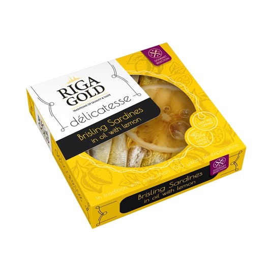 Sardines in oil with Lemon 120g - Riga Gold)