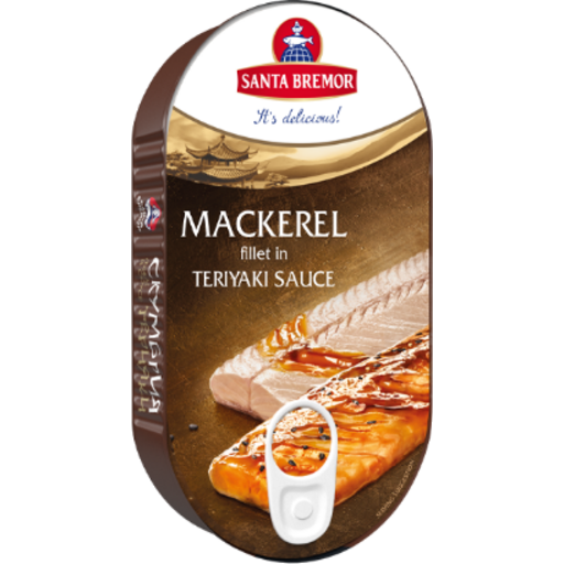 Mackerel Fillet in Teriyaki Sauce 175g - Santa Bremor
