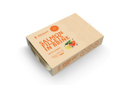 Salmon Fillets in Brine with Lemon 140g - Diplomats