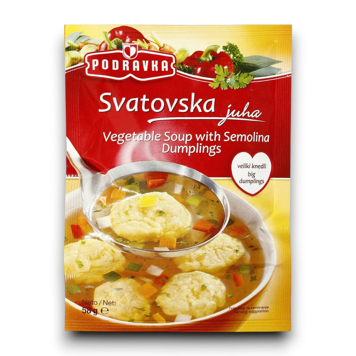 Vegetable Soup with Semolina Dumplings 58g - Podravka