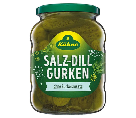 Salt Dill Gherkins 650g - Kuhne