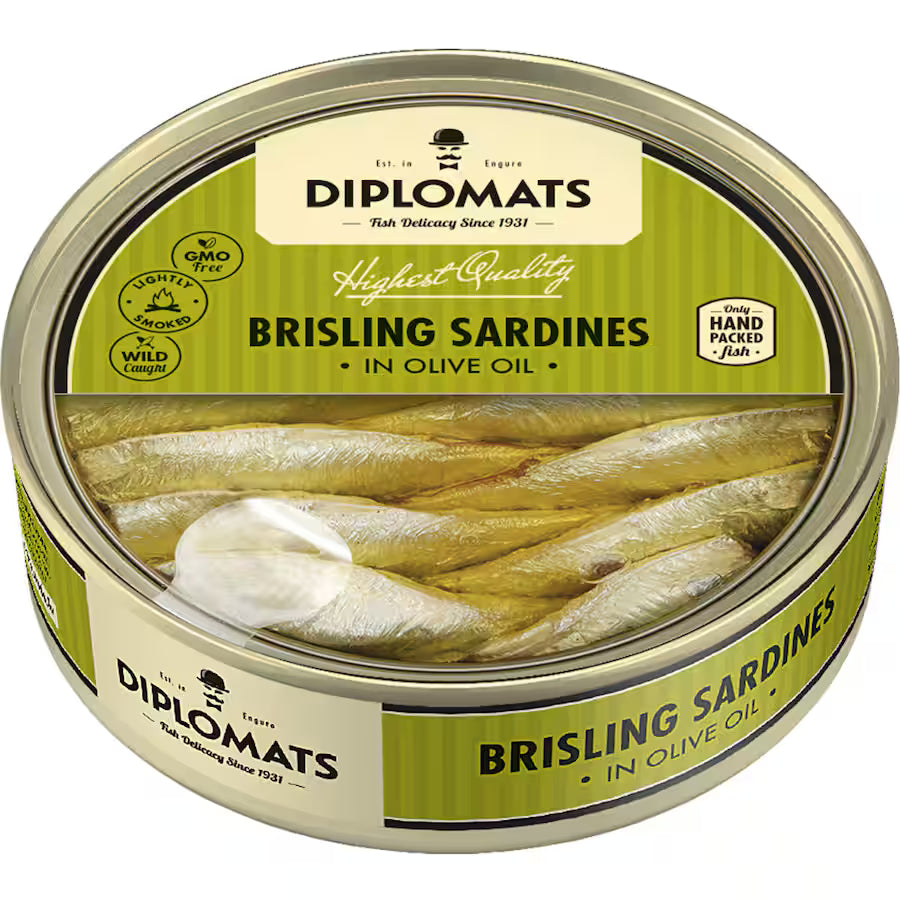 Brisling Sardines in Olive oil 160g  - Diplomats