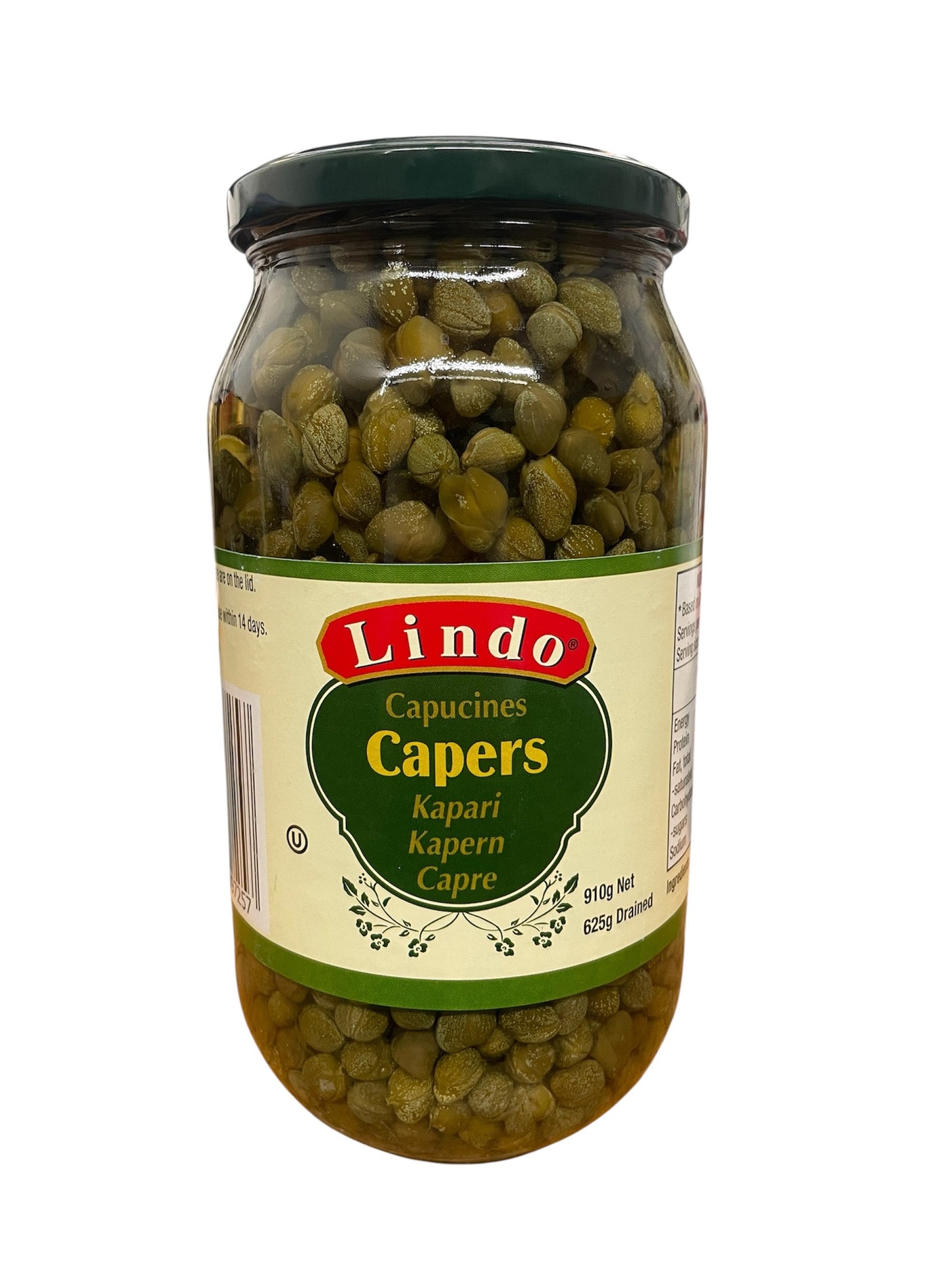 Capers Capucines in Brine 910g - Lindo