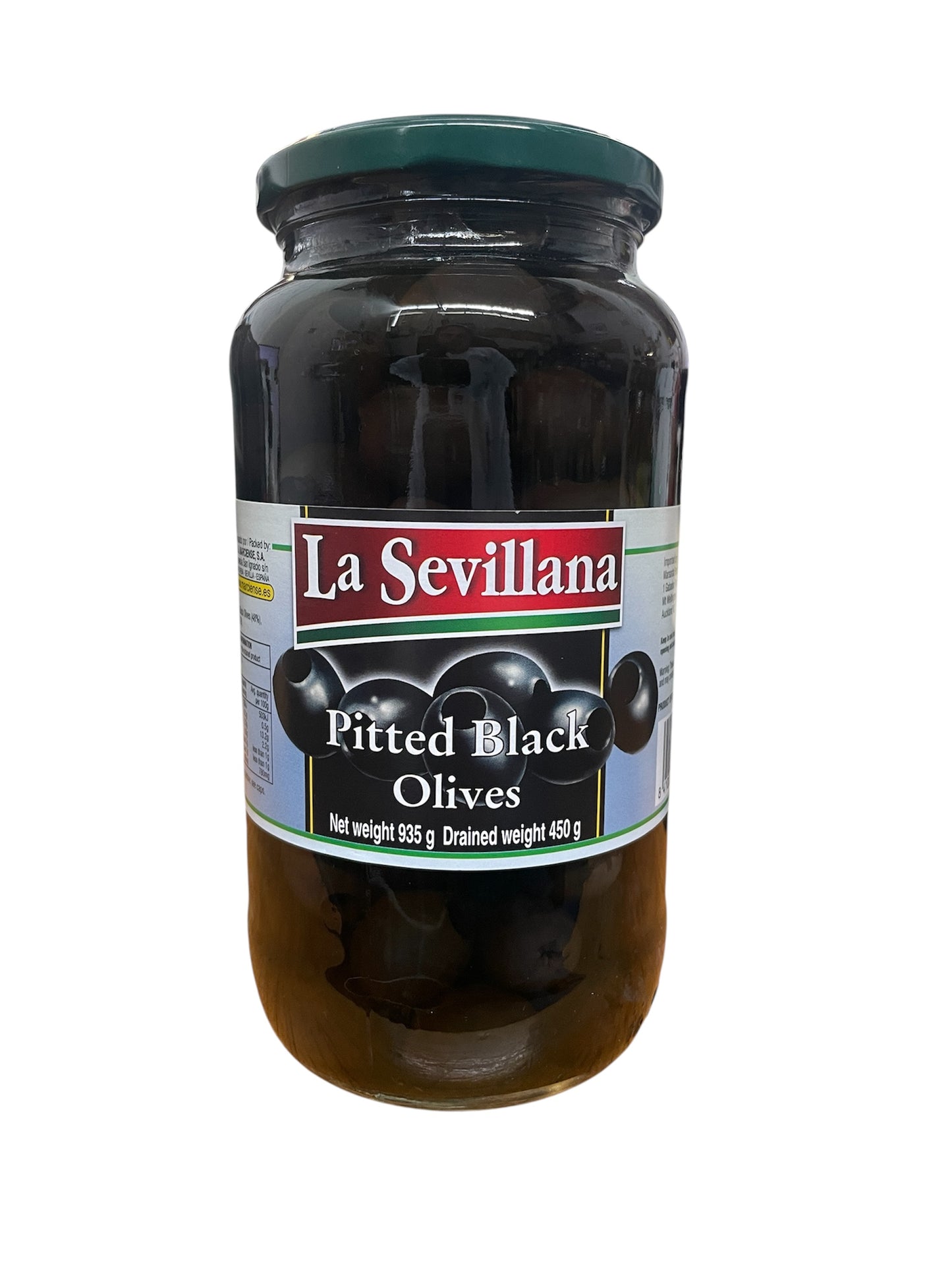 Pitted Black Olives 935g - La Sevillana