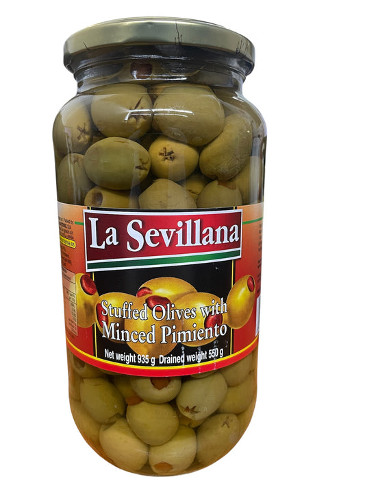 Stuffed Olives With Minced Pimiento 935g - La Sevillana