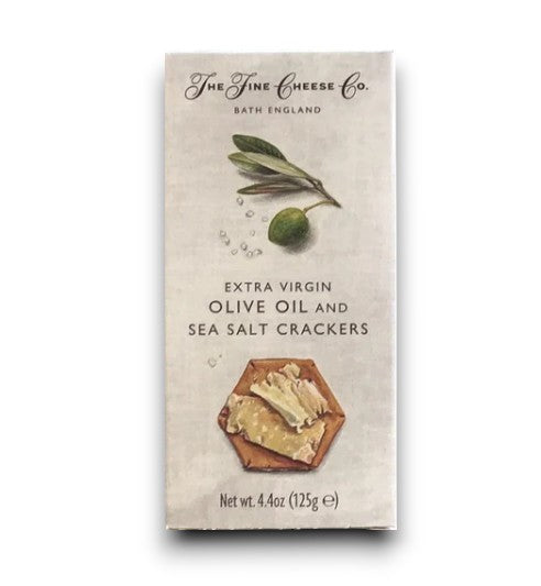 Sea Salt and Extra Virgin Olive Oil Crackers 125g - The Fine Cheese Co.