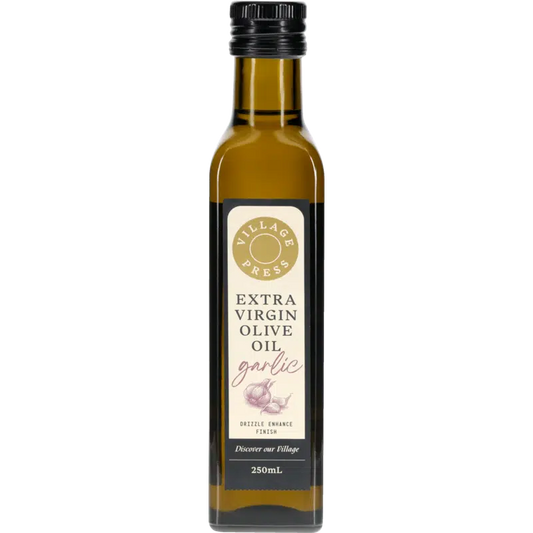 Garlic Infused Extra Virgin Olive Oil (Cold Press) 250ml - Village Press