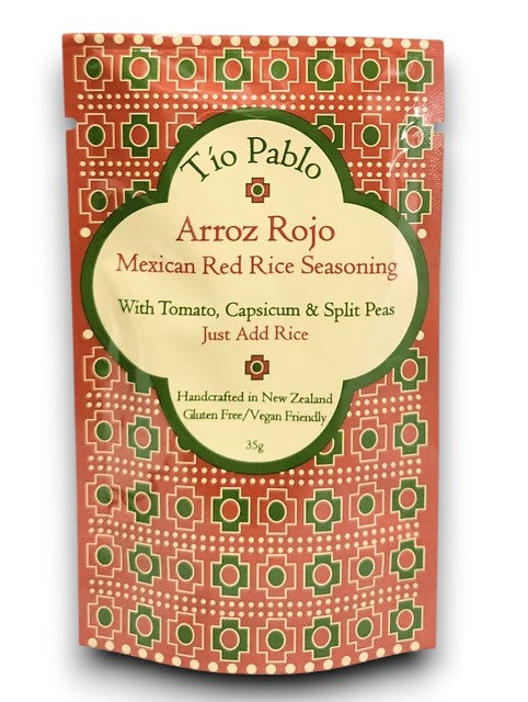 Arroz Rojo Rice Seasoning (Gluten Free & Vegan) 35g - Tio Pablo
