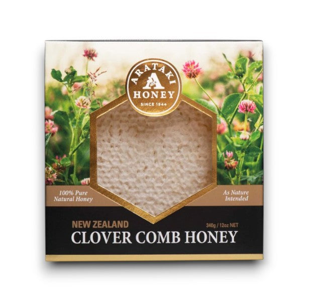 Clover Comb Honey 340g - Arataki Honey
