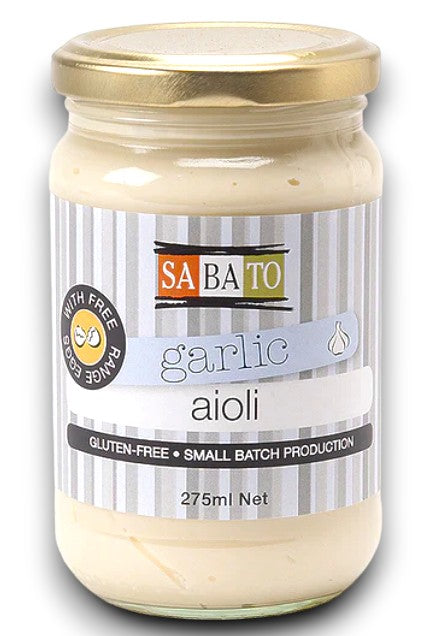 Garlic Aioli (Gluten & Dairy Free) 275ML - Sabato
