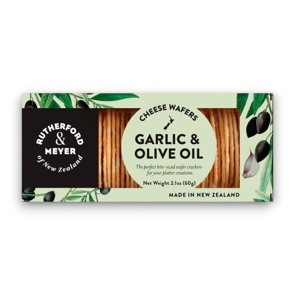 Gourmet Wafers (Garlic & Olive Oil) 60g - Rutherford & Meyer