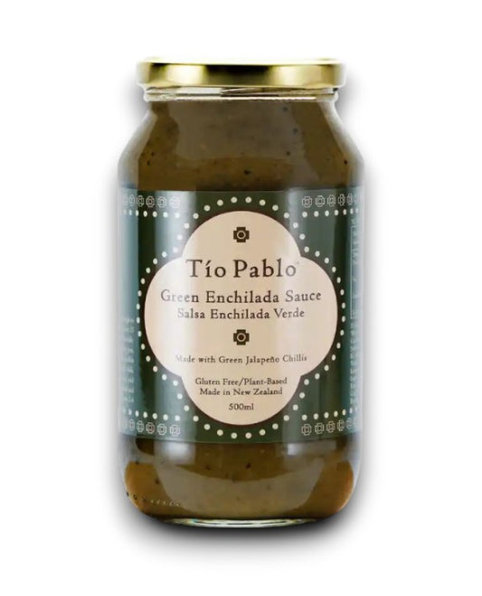 Green Enchilada Sauce (Gluten Free & Plant Based) 500 ML- Tio Pablo