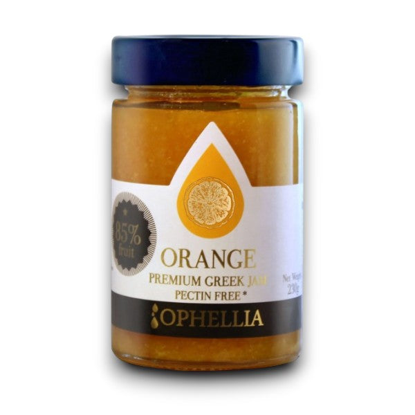 Orange Premium Greek Jam 230g (Pectin Free) - Ophellia