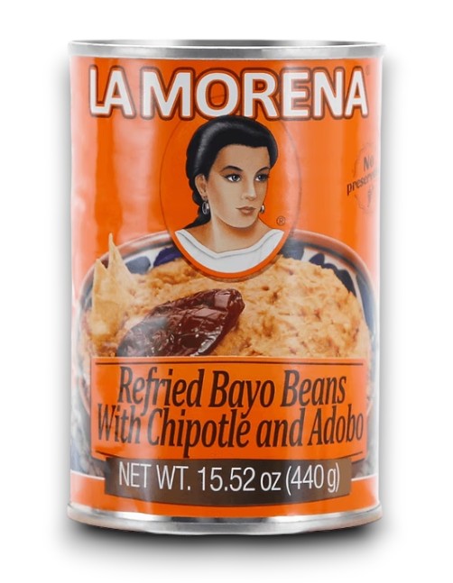Refined Bayo Beans with Chipotle & Adobo 440g - La Morena