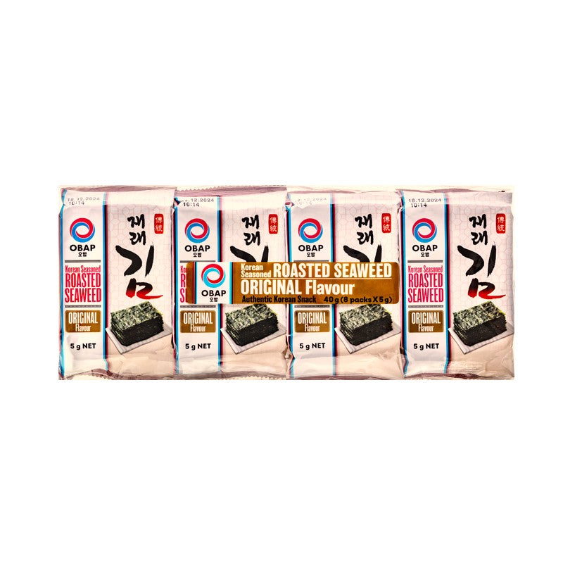 Roasted Seaweed Original Flavour 40g (8 packs x 5g - OBAP