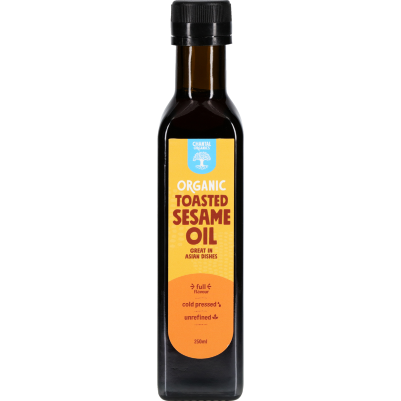 Toasted Sesame Oil 250ML (Organic Cold Press) - Chantal Organics