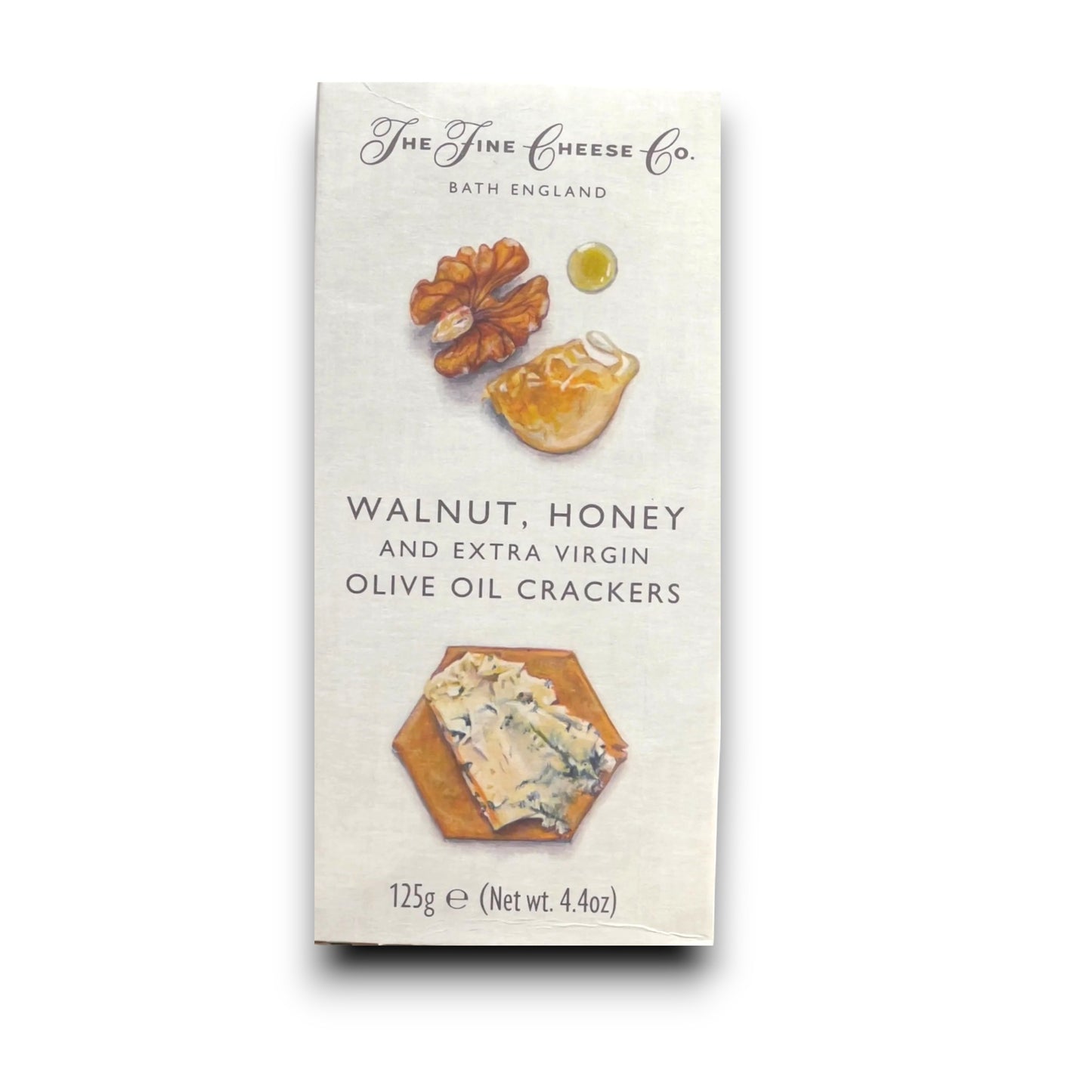 Walnut, Honey and Extra Virgin Olive Oil Crackers 125g - The Fine Cheese Co.